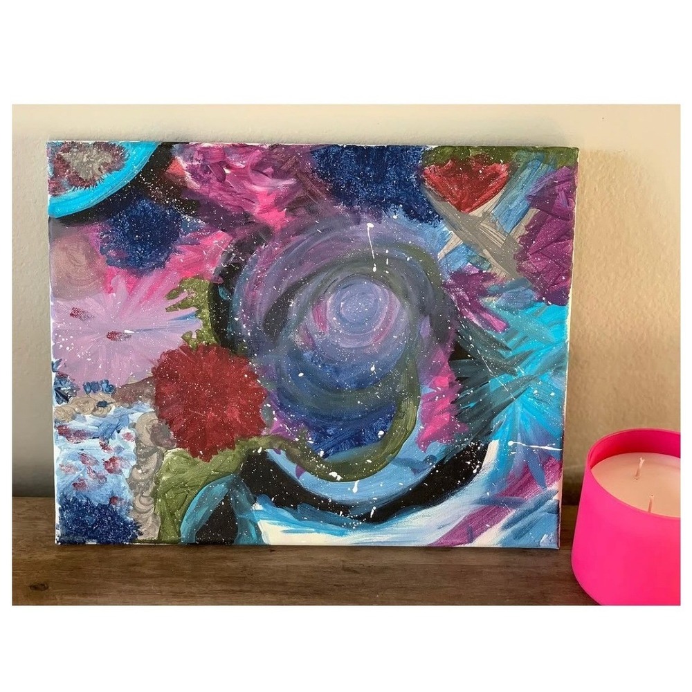 Original Abstract Painting "Same Mistakes" 11x14 Canvas Art